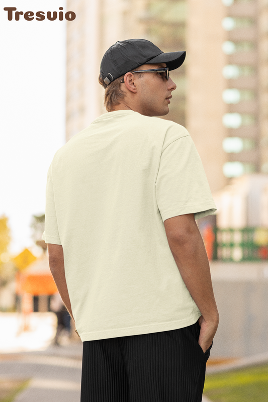 Plain Off-White Oversized Premium Tshirt