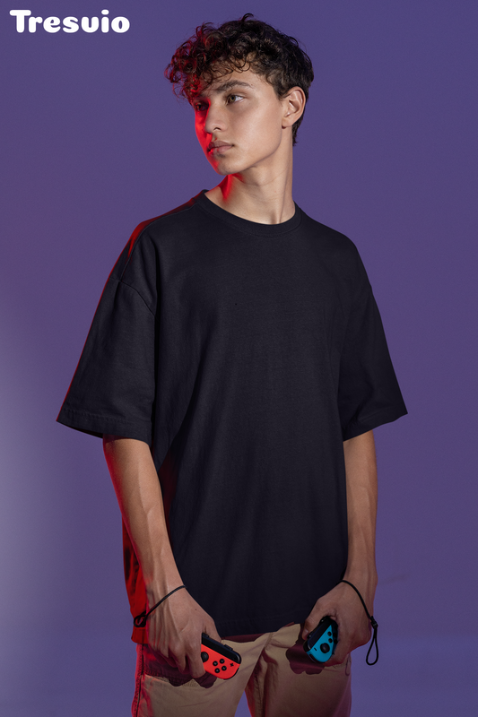 Plain Black Oversized Premium Tshirt