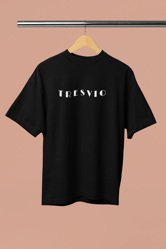 Tresvio Black Oversized Print Tshirt