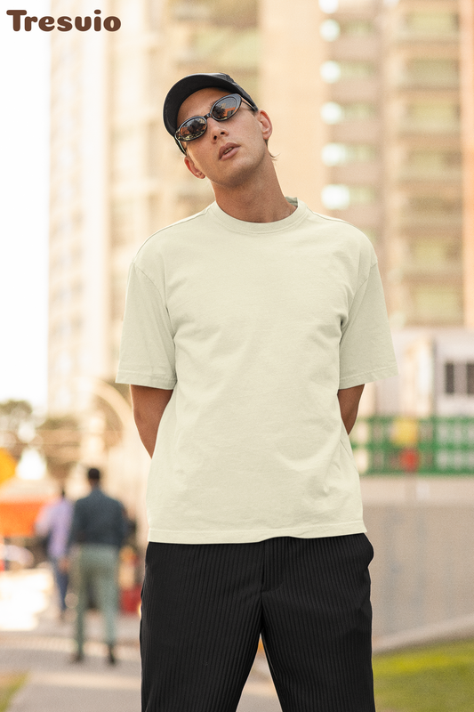 Plain Off-White Oversized Premium Tshirt